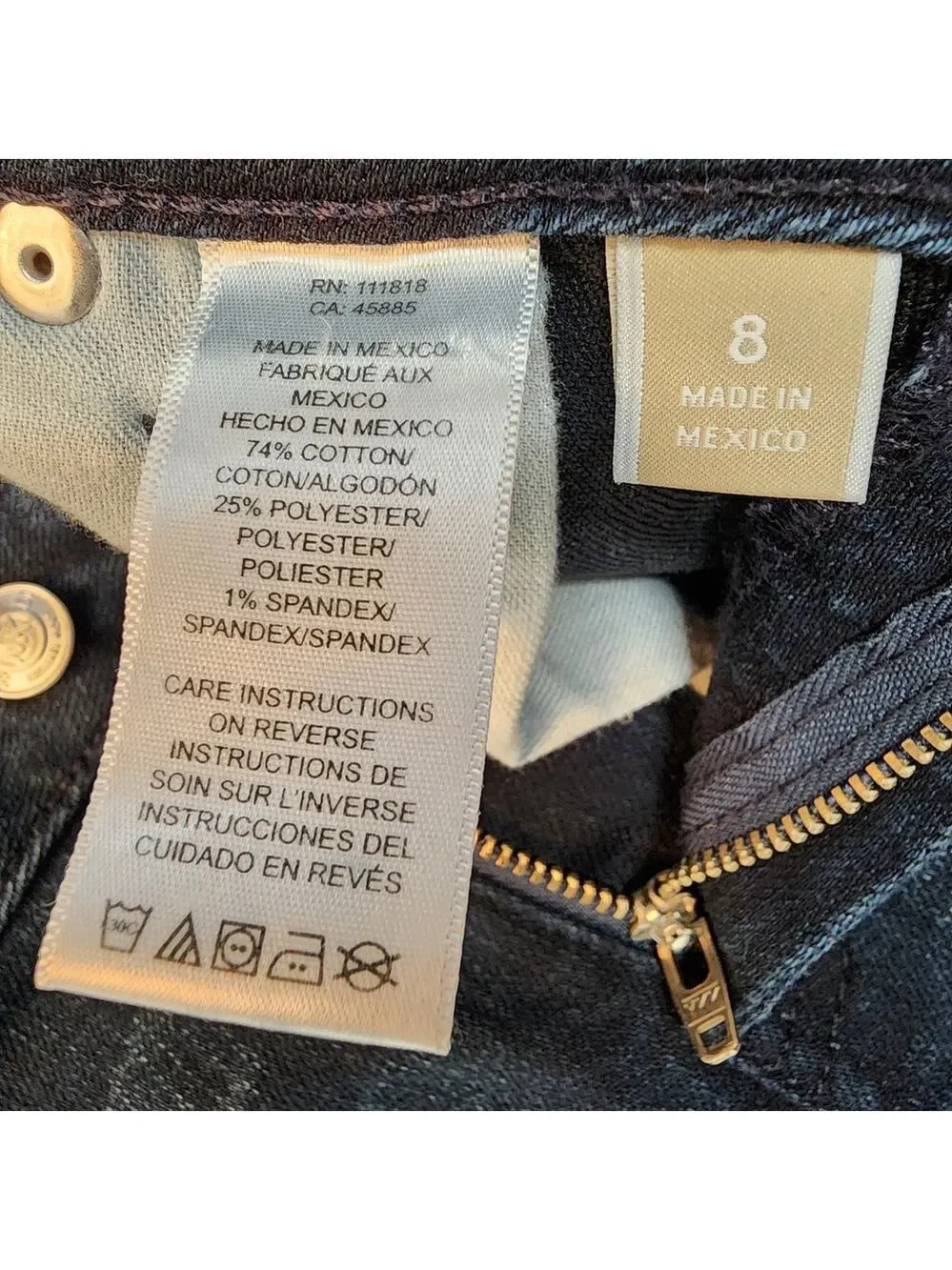 Michael Kors Greenwich Bootcut Jeans Size 8 Dark Wash Sculpting Stretch
